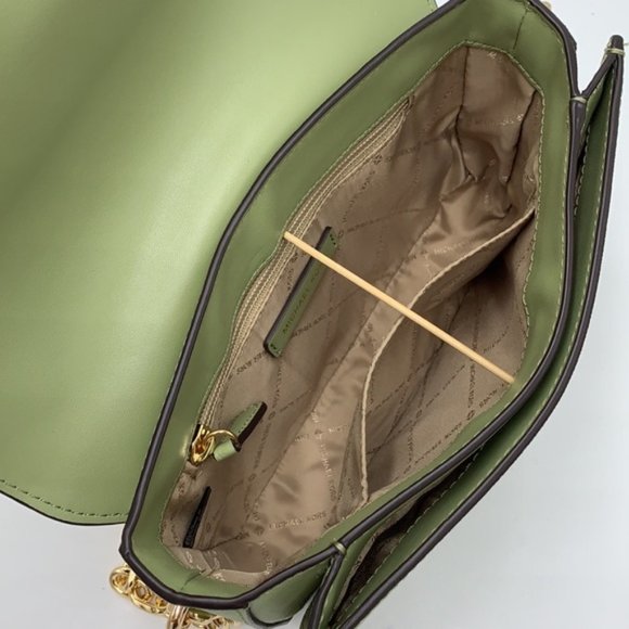 Michael Kors Carmen Medium Leather Convertible Shoulder Bag Crossbody Li… - Picture 7 of 16